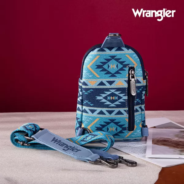 Wrangler Aztec Crossbody Sling Bags for Women Cross Body Purse with Detachable Strap