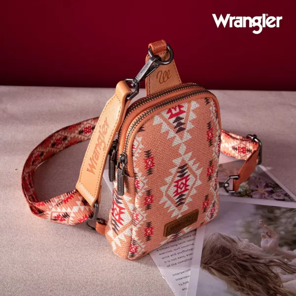 Wrangler Aztec Crossbody Sling Bags for Women Cross Body Purse with Detachable Strap