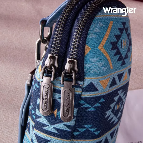 Wrangler Aztec Crossbody Sling Bags for Women Cross Body Purse with Detachable Strap