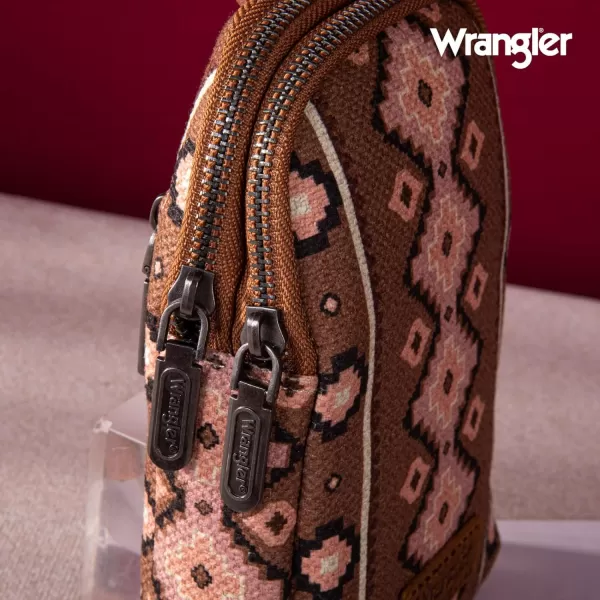 Wrangler Aztec Crossbody Sling Bags for Women Cross Body Purse with Detachable Strap