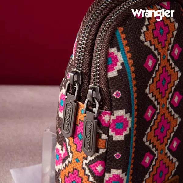 Wrangler Aztec Crossbody Sling Bags for Women Cross Body Purse with Detachable Strap