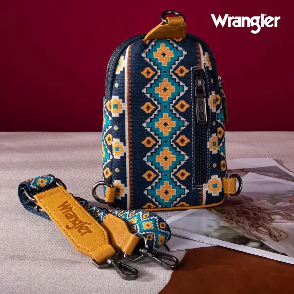 Wrangler Aztec Crossbody Sling Bags for Women Cross Body Purse with Detachable Strap