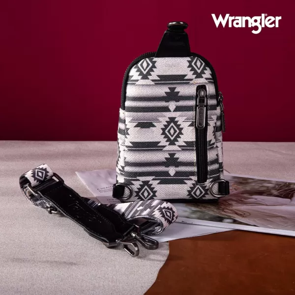 Wrangler Aztec Crossbody Sling Bags for Women Cross Body Purse with Detachable Strap