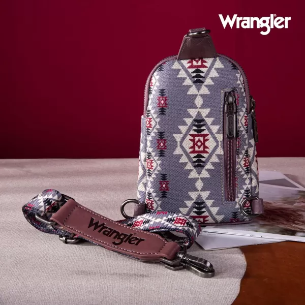 Wrangler Aztec Crossbody Sling Bags for Women Cross Body Purse with Detachable Strap