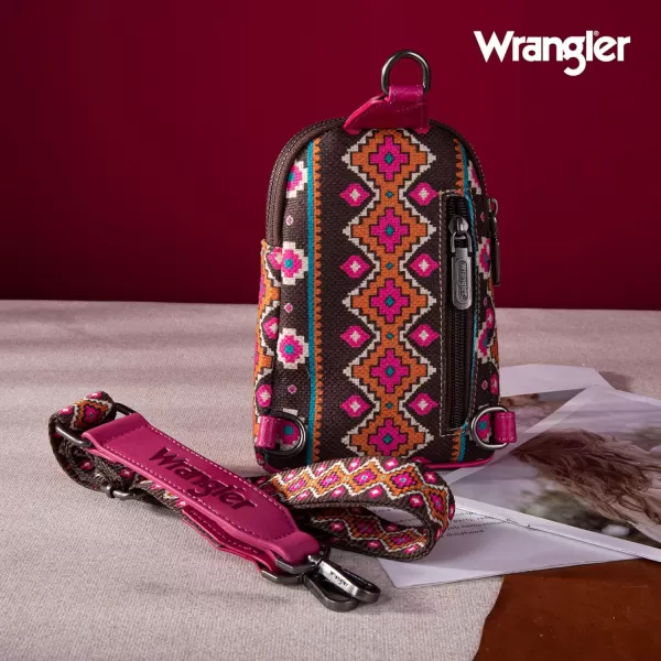 Wrangler Aztec Crossbody Sling Bags for Women Cross Body Purse with Detachable Strap