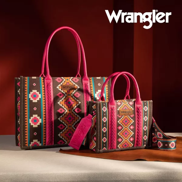 Wrangler Aztec Tote Bag for Women Boho Shoulder Purses and Handbags