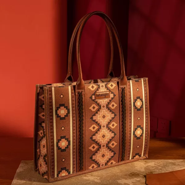 Wrangler Aztec Tote Bag for Women Boho Shoulder Purses and Handbags