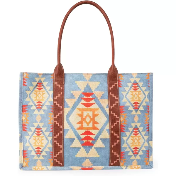 Wrangler Aztec Tote Bag for Women Boho Shoulder Purses and Handbags