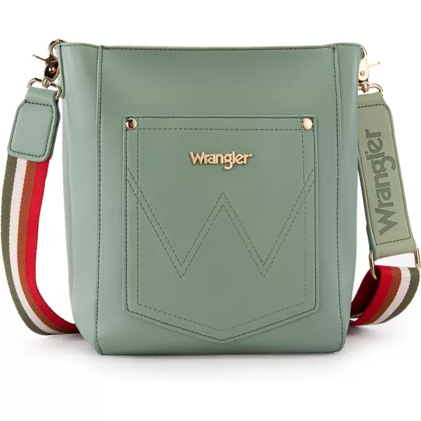 Wrangler Bucket Bag for Women Large Crossbody Bags with Extra Guitar Strap