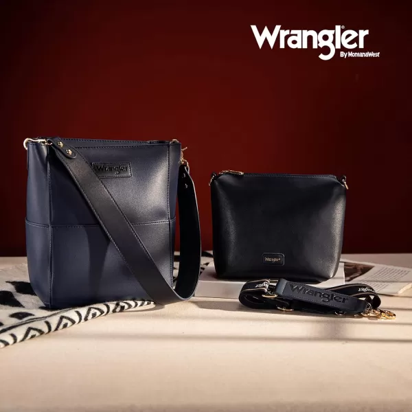 Wrangler Bucket Handbags for Women Crossbody Shoulder Purse with Organizer Insert