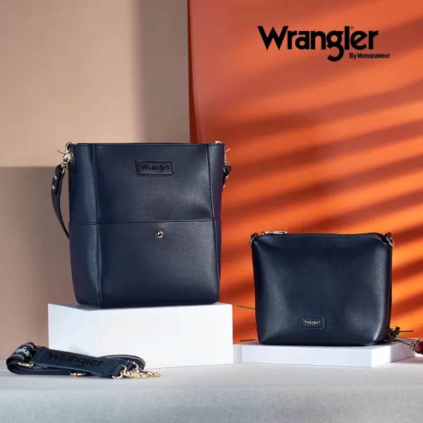 Wrangler Bucket Handbags for Women Crossbody Shoulder Purse with Organizer Insert
