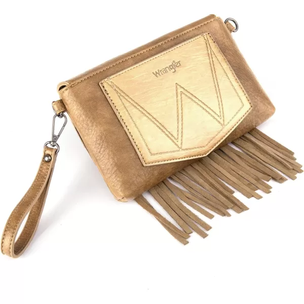 Wrangler Clutch Wristlet Fringe Purse Western Crossbody Bags for Women