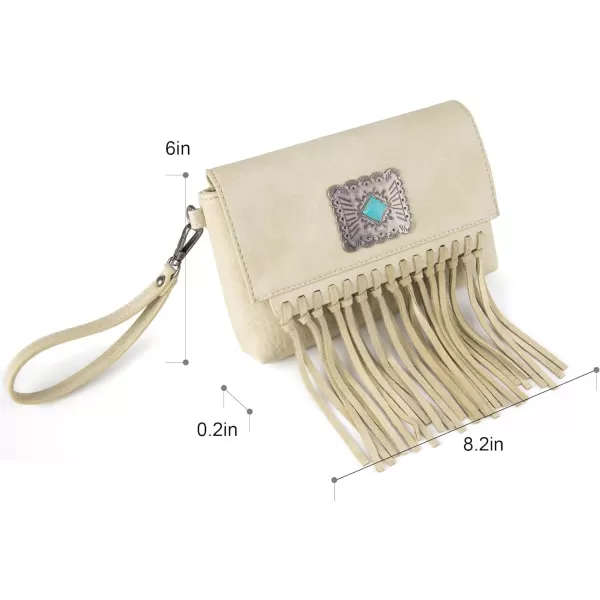 Wrangler Clutch Wristlet Fringe Purse Western Crossbody Bags for Women