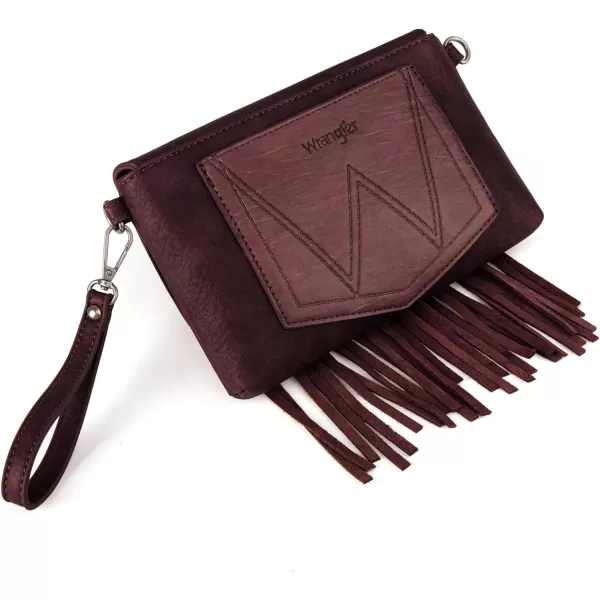 Wrangler Clutch Wristlet Fringe Purse Western Crossbody Bags for Women