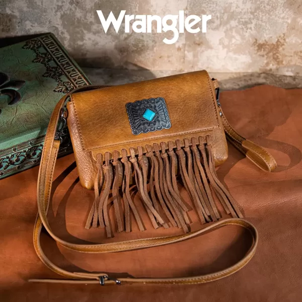 Wrangler Clutch Wristlet Fringe Purse Western Crossbody Bags for Women