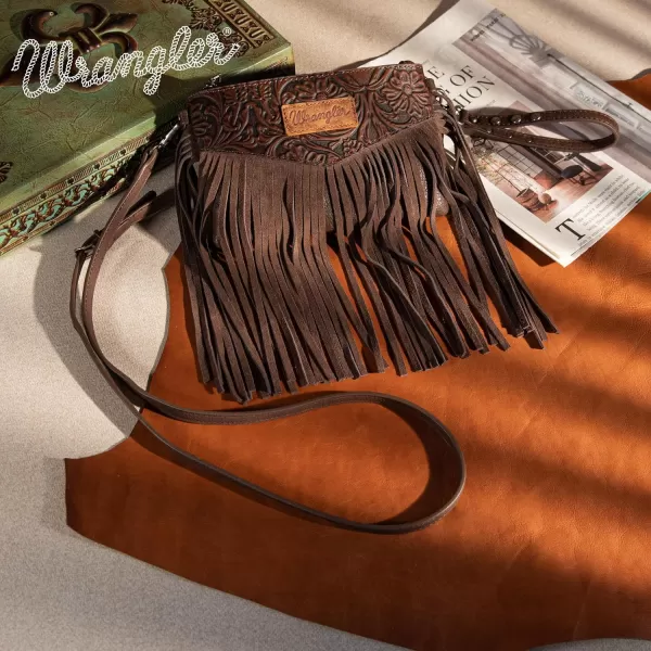 Wrangler Clutch Wristlet Fringe Purse Western Crossbody Bags for Women