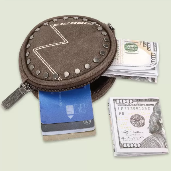 Wrangler Coin Purse Cowhide Leather Women Wallet with Keychain