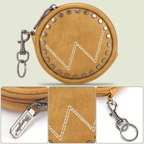 Wrangler Coin Purse Cowhide Leather Women Wallet with Keychain