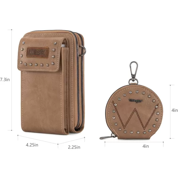 Wrangler Crossbody Cell Phone Bags for Women Wallet Purses with Credit Card Slots