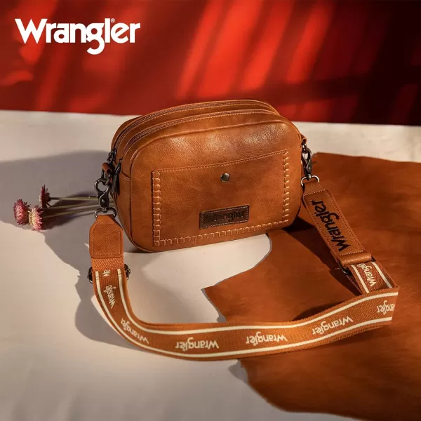 Wrangler Crossbody Purses for Women Trendy Camera Snapshot Bag with Wide Strap