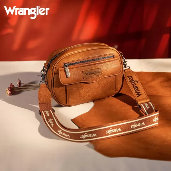 Wrangler Crossbody Purses for Women Trendy Camera Snapshot Bag with Wide Strap