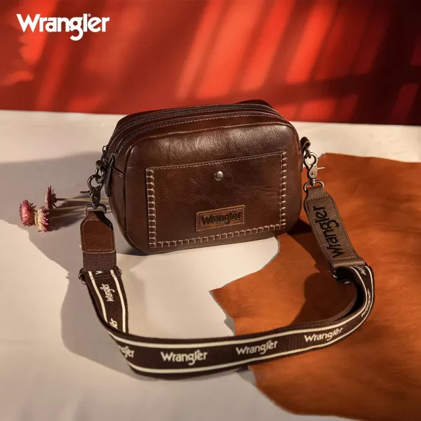 Wrangler Crossbody Purses for Women Trendy Camera Snapshot Bag with Wide Strap