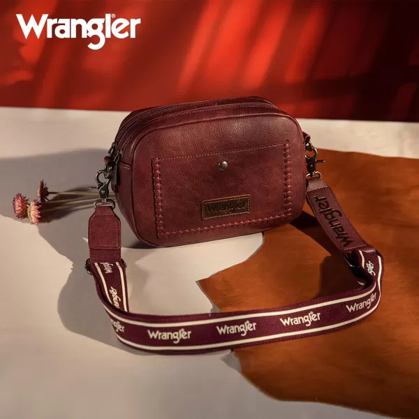 Wrangler Crossbody Purses for Women Trendy Camera Snapshot Bag with Wide Strap