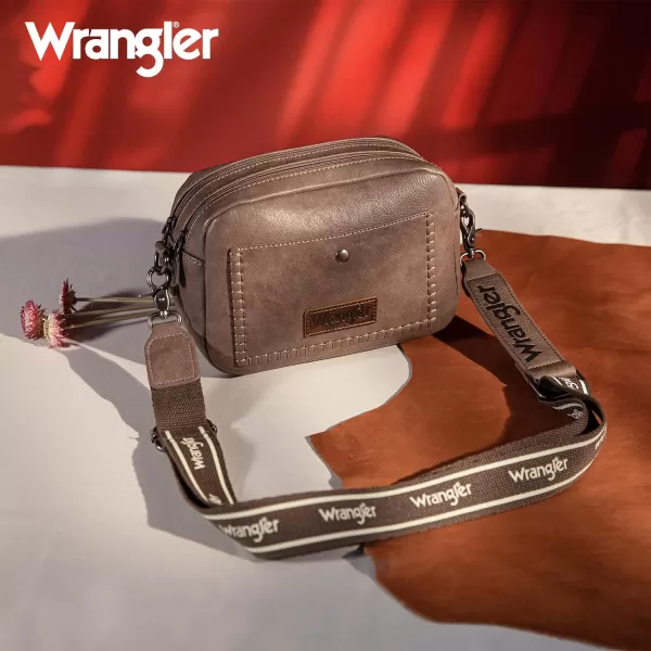 Wrangler Crossbody Purses for Women Trendy Camera Snapshot Bag with Wide Strap