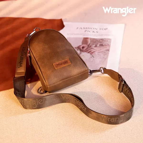 Wrangler Crossbody Sling Bags for Women Cross Body Purse with Detachable Strap