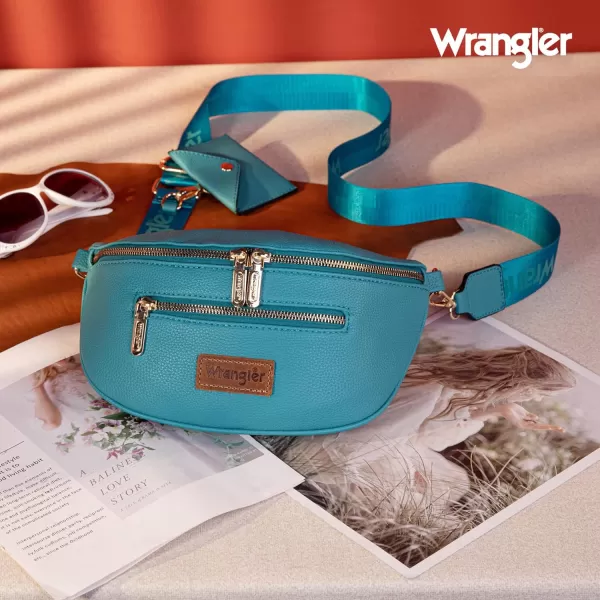 Wrangler Fanny Packs for Women Crossbody Sling Bag Waist Pack Belt Bag with Card Holder