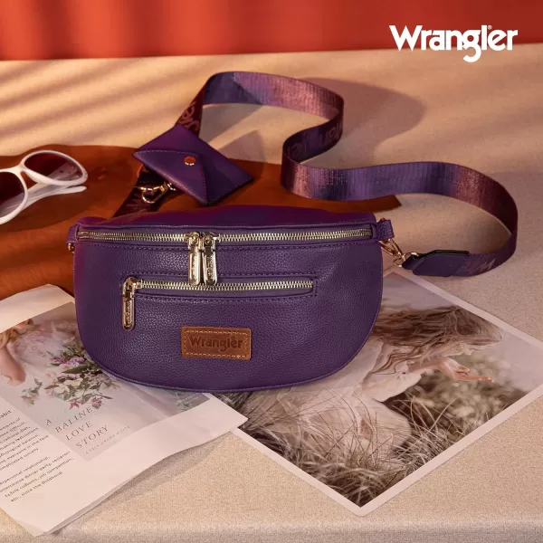 Wrangler Fanny Packs for Women Crossbody Sling Bag Waist Pack Belt Bag with Card Holder