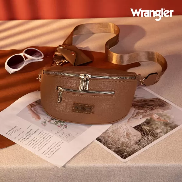 Wrangler Fanny Packs for Women Crossbody Sling Bag Waist Pack Belt Bag with Card Holder