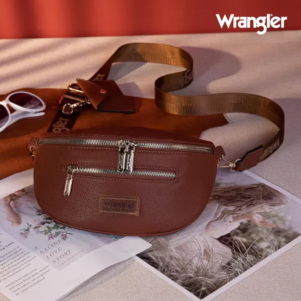 Wrangler Fanny Packs for Women Crossbody Sling Bag Waist Pack Belt Bag with Card Holder