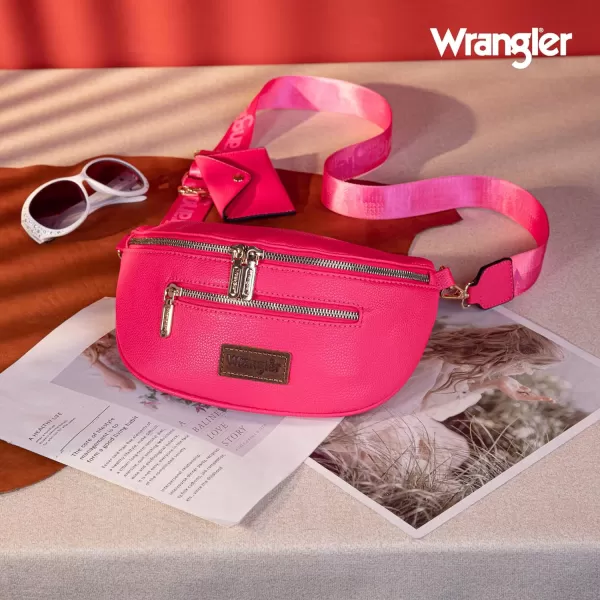 Wrangler Fanny Packs for Women Crossbody Sling Bag Waist Pack Belt Bag with Card Holder