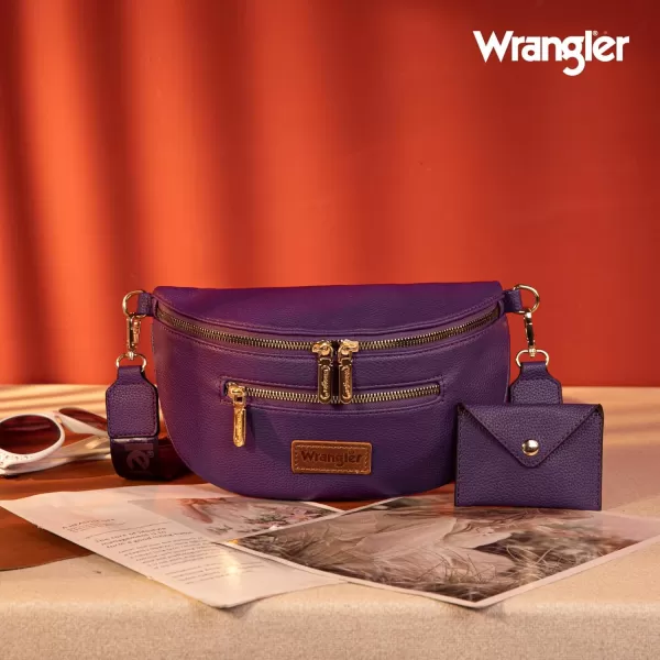 Wrangler Fanny Packs for Women Crossbody Sling Bag Waist Pack Belt Bag with Card Holder