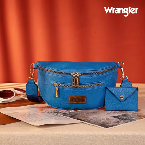 Wrangler Fanny Packs for Women Crossbody Sling Bag Waist Pack Belt Bag with Card Holder