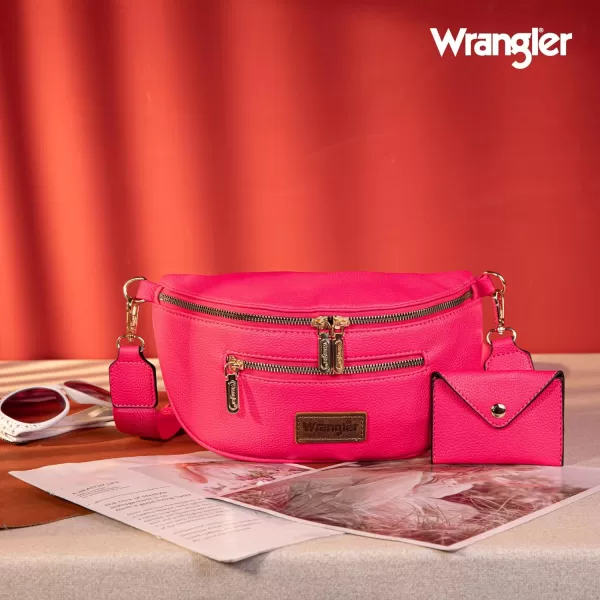 Wrangler Fanny Packs for Women Crossbody Sling Bag Waist Pack Belt Bag with Card Holder