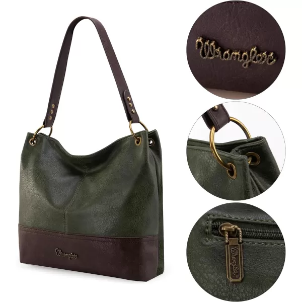 Wrangler Hobo Bags for Women Vegan Leather Top Handle Shoulder Purses and Handbags