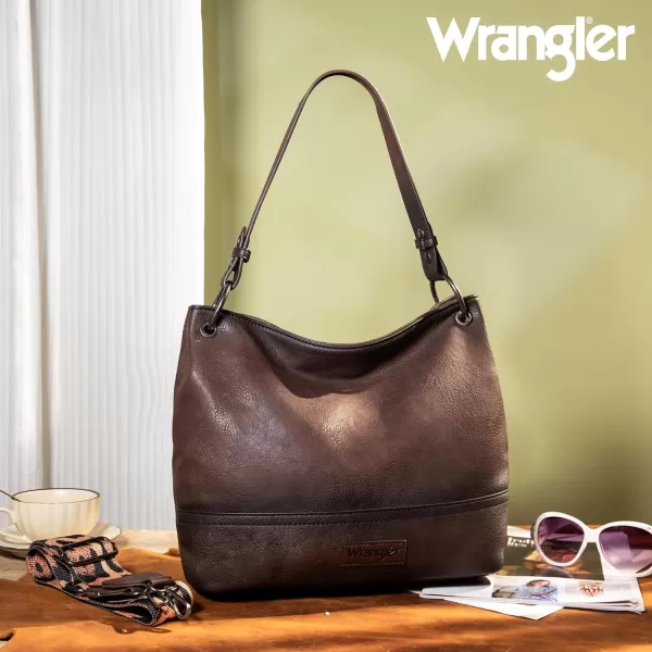 Wrangler Hobo Bags for Women Vegan Leather Top Handle Shoulder Purses and Handbags