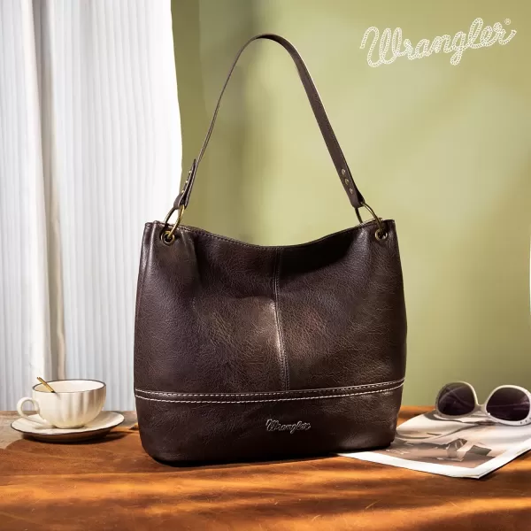 Wrangler Hobo Bags for Women Vegan Leather Top Handle Shoulder Purses and Handbags