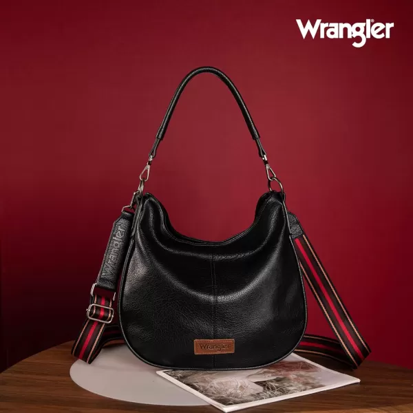 Wrangler Large Hobo Bags for Women Striped Cotton Ribbon Shoulder Purses and Handbags