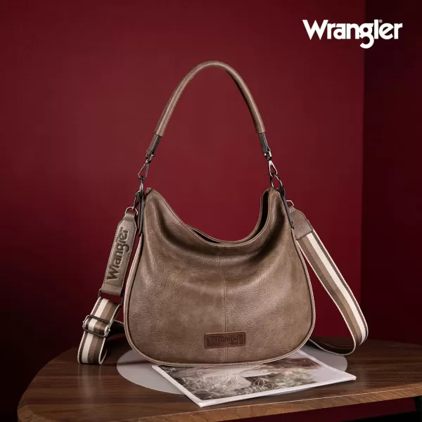 Wrangler Large Hobo Bags for Women Striped Cotton Ribbon Shoulder Purses and Handbags