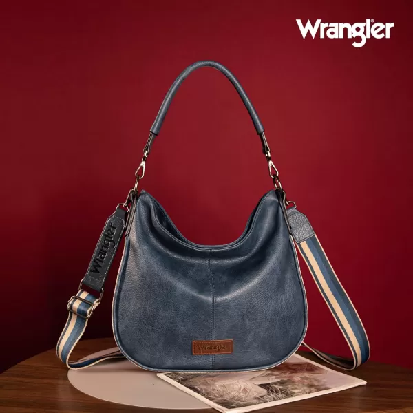 Wrangler Large Hobo Bags for Women Striped Cotton Ribbon Shoulder Purses and Handbags