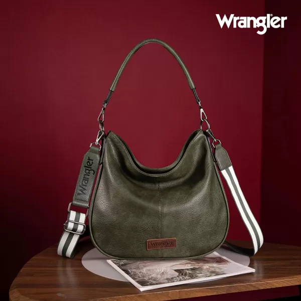 Wrangler Large Hobo Bags for Women Striped Cotton Ribbon Shoulder Purses and Handbags