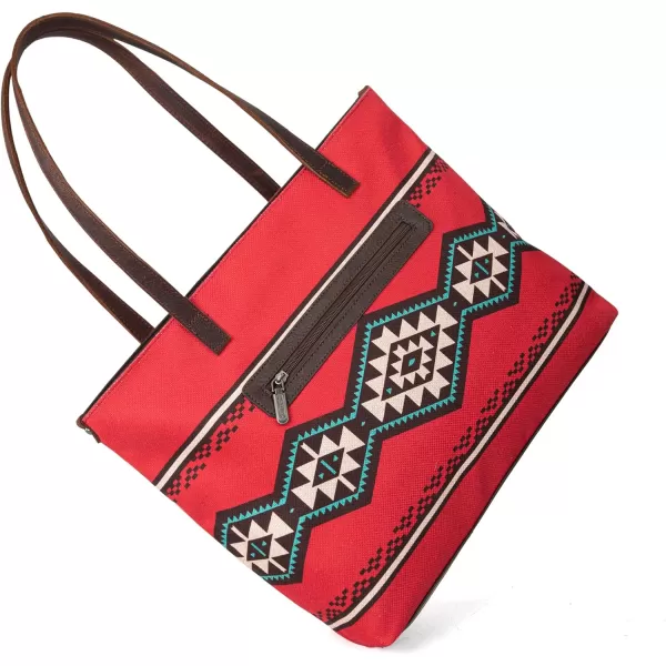 Wrangler Tote Purse Bag Aztec Canvas Shoulder Bags