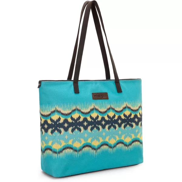 Wrangler Tote Purse Bag Aztec Canvas Shoulder Bags