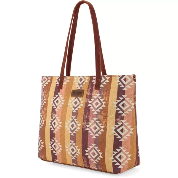 Wrangler Tote Purse Bag Aztec Canvas Shoulder Bags