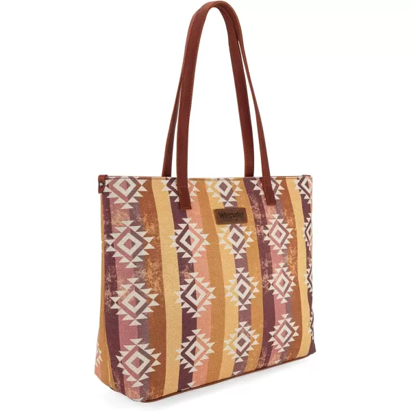 Wrangler Tote Purse Bag Aztec Canvas Shoulder Bags