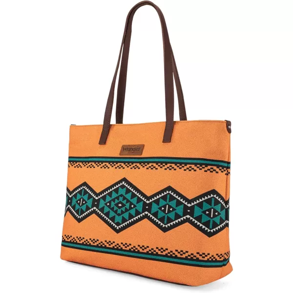 Wrangler Tote Purse Bag Aztec Canvas Shoulder Bags