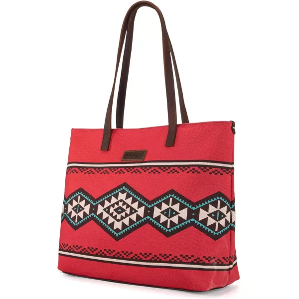 Wrangler Tote Purse Bag Aztec Canvas Shoulder Bags